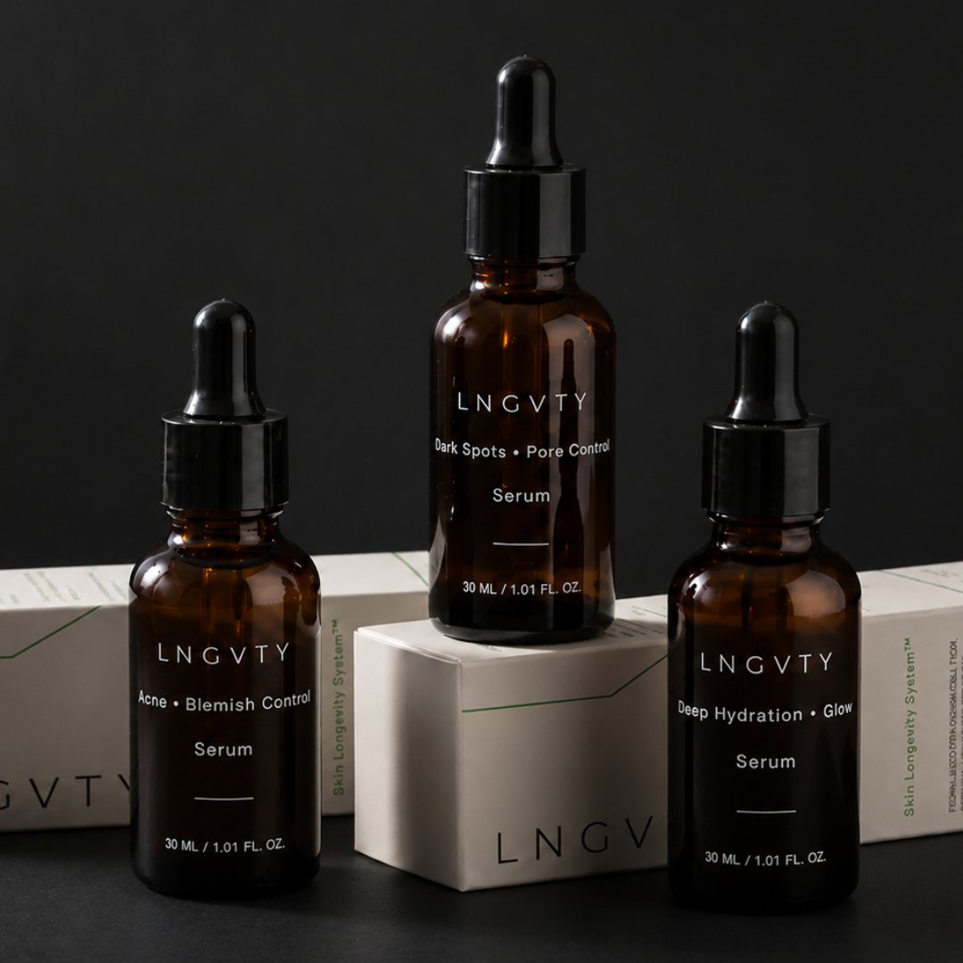 Three serums editorial image