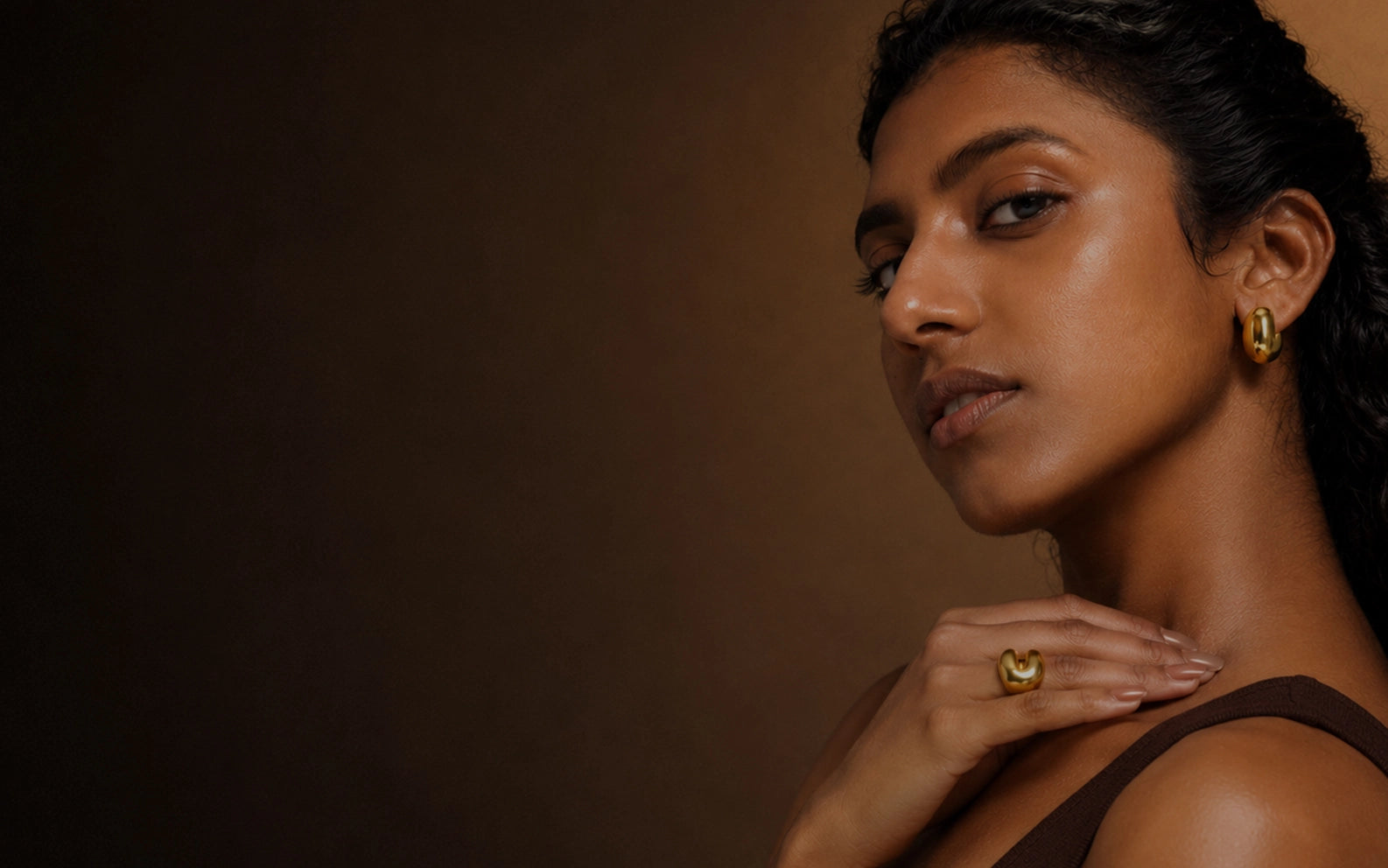 Indian woman in natural side light