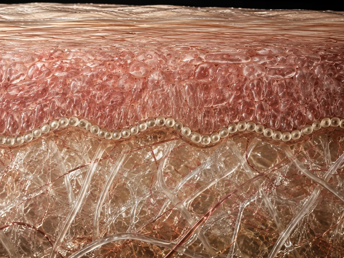 Cross-section of skin